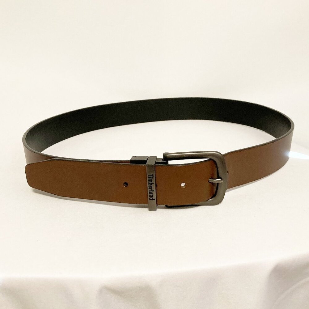 Timberland Reversible Leather Belt Black / Brown / Pewter Hardware